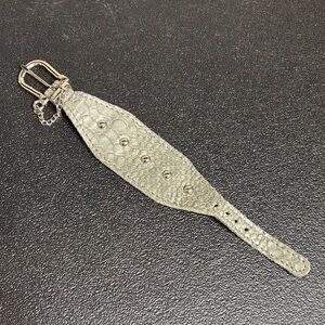 Massi USA Tendenza Gray Leather Studded Cuff Bracelet